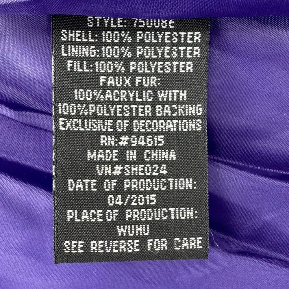 Protection System Purple Fur Trim Puffer Jacket | Classic Style